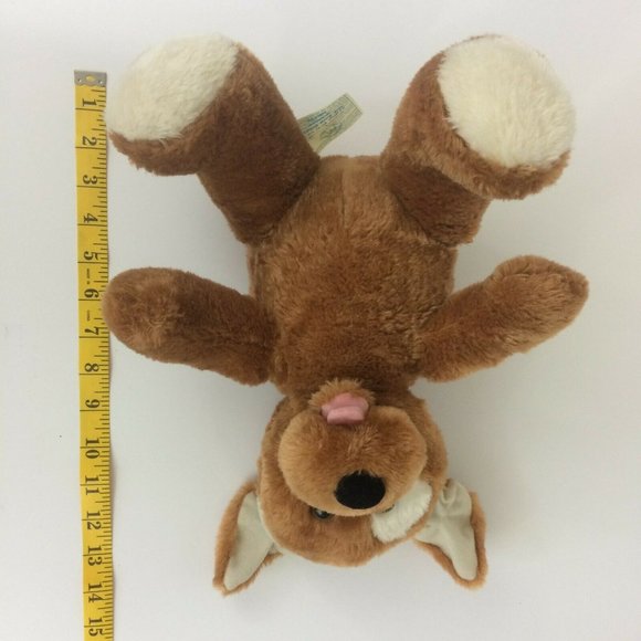 Build A Bear Brown Puppy Dog Plush 15" Stuffed Animal White Eye Patch Tongue Out - Picture 10 of 11